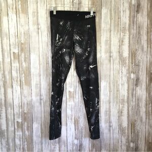 Nike Pro Black & White Compression Leggings